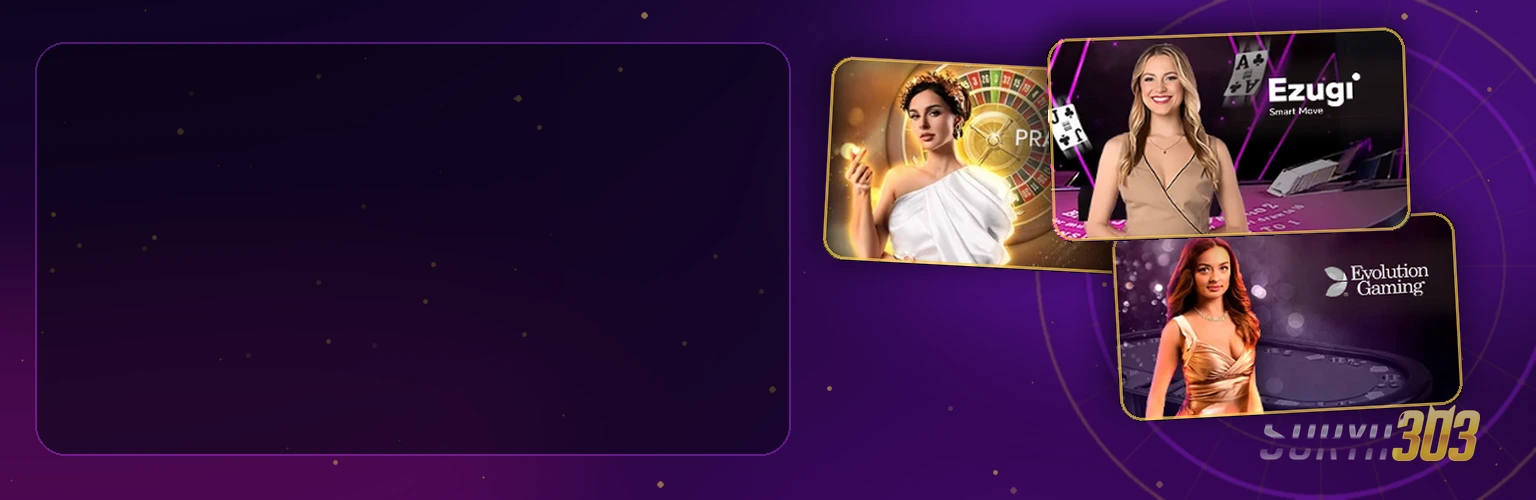 Live Casino SURYA303 dengan dealer langsung dan permainan meja premium