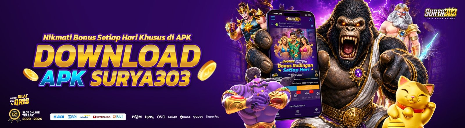 Download APK SURYA303 dengan bonus setiap hari